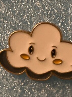 Cute White Cloud Enamel Pin for Kids Accessories